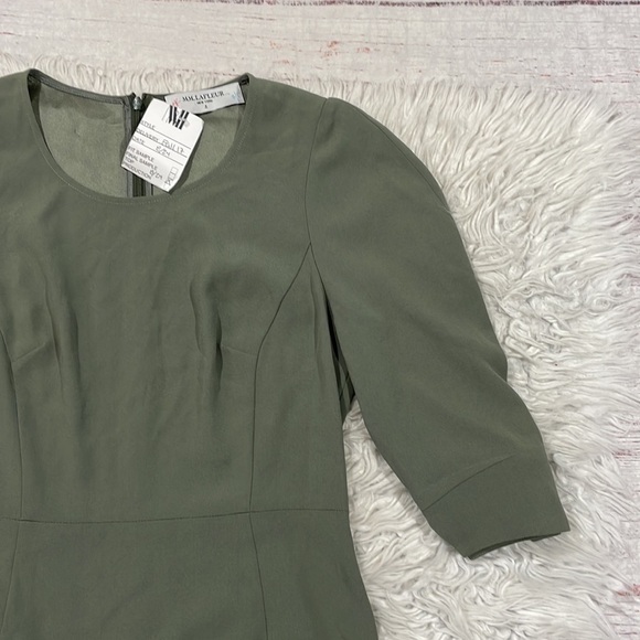 MM Lafleur The Elana Dress Moss 3/4 Sleeve Shift - Picture 10 of 13